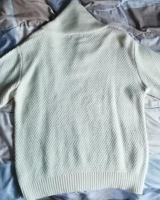 maglione bianco collo alto