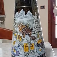 Bottiglia vuota birra di Natale da collezione .