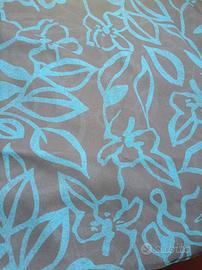 stoffa scampolo voile nero verde petrolio 