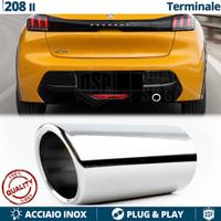 TERMINALE Scarico per PEUGEOT 208 2 Inox Cromato