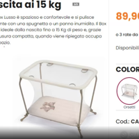 Box neonato bambino
