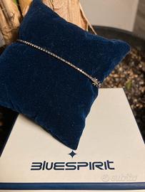 Bracciale Tennis oro 750% diamante nero 0,25 car