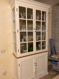 Vetrinetta legno massiccio shabby chic