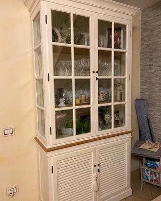 Vetrinetta legno massiccio shabby chic