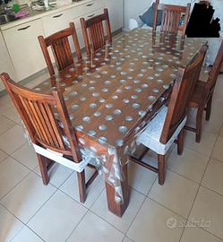tavolo e sedia in legno massello 