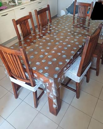 tavolo e sedia in legno massello 