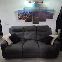 divano elettrico grigio antracite 