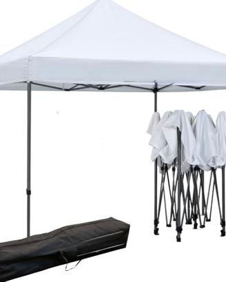 Gazebo 3x3m richiudibile per esterno fiera mercato