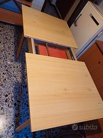 tavolo legno  allungabile e sedie