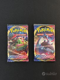 2x Bustine Pokémon spada e scudo! Ita sigillate