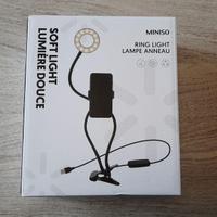 Luce ad anello a LED dimm con supporto smartphone