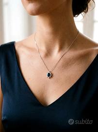 Collana Zaffiro e Diamanti