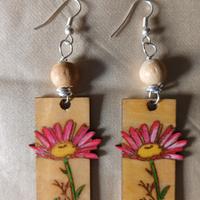 orecchini in legno 