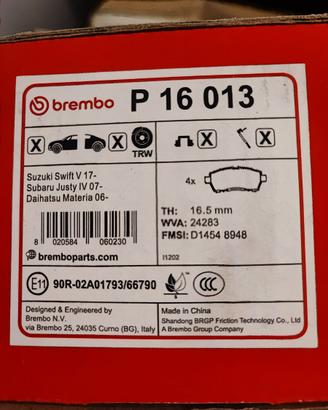 KIT PASTIGLIE FRENI ANTERIORI BREMBO