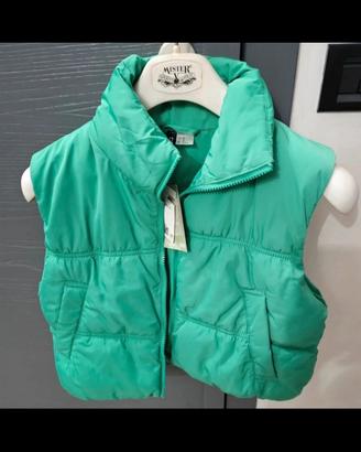 Gilet piumino verde cropped HM divided XS