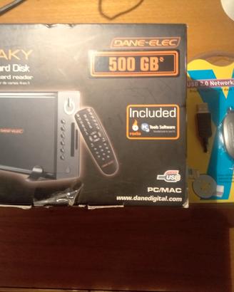 Hard disk multimediale 500 MB+cavo collegamento PC