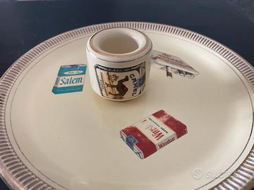 Posacenere Camel e Piatto in ceramica Vintage