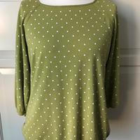 Maglia verde a pois bianchi t. 48 NUOVA