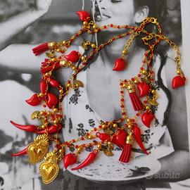 Collier peperoncino sacrocuore nuova portafortuna