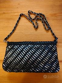 BORSA A TRACOLLA NERA CON PAILLETTES BRILLANTI