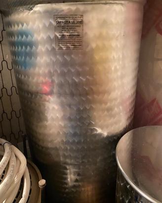 Contenitore per olio/vino acciaio inox 200 litri