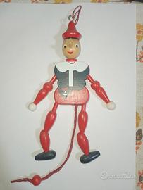 Marionetta burattino di pinocchio in legno H 20 cm