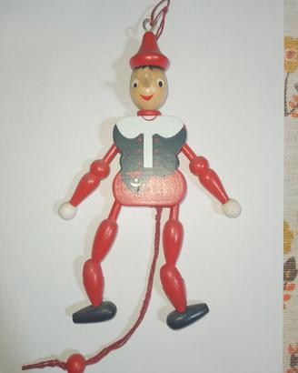 Marionetta burattino di pinocchio in legno H 20 cm