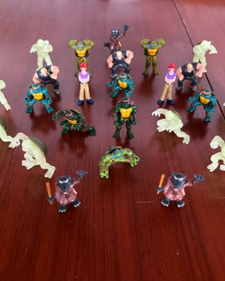 Lotto 25 Mini Figure Tartarughe Ninja TMNT