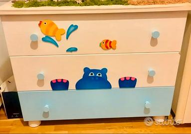 Cassettiera, Fasciatoio e Settimino Azur