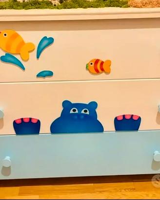 Cassettiera, Fasciatoio e Settimino Azur