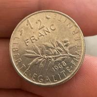 Moneta 1/2 Franc 1968 - Francia - Semeuse