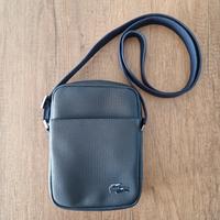 Borsello Lacoste uomo, con zip, blu