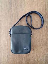 Borsello Lacoste uomo, con zip, blu