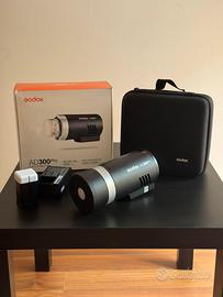 Godox AD300Pro TTL HSS Flash 300Ws + 2 batterie