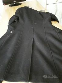 cappotto nero benetton