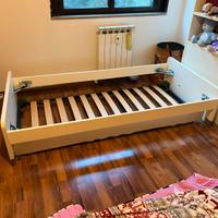 Struttura letto con secondo letto estraibile