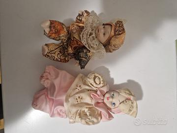 2 bambole in porcellana ,produzione veneziana, con