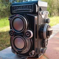 Rolleiflex 3.5F Planar 75mm F/3.5 con custodia