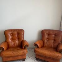 Due poltrone marroni