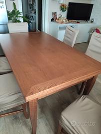 Tavolo allungabile in rovere