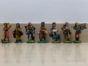 Presepe: 7 statuine italiane anni '60 in gesso