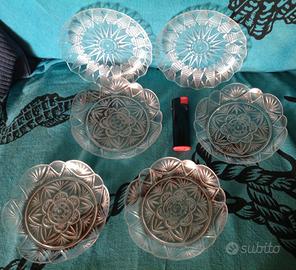 6 vassoietti piattini di plastica x dolci vintage
