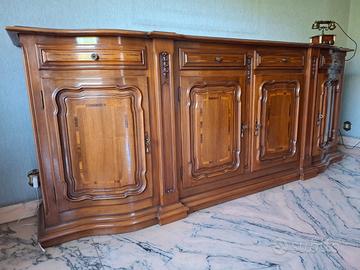 Mobile elegante cassettiera legno intarsiato