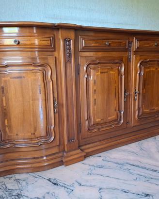 Mobile elegante cassettiera legno intarsiato