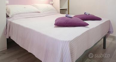 Copriletto matrimoniale cotone rigato