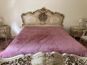 Letto e Armadio 6 ante - Puro Legno Stile Barocco