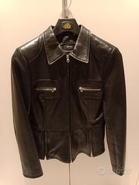 Giacca donna in pelle nera