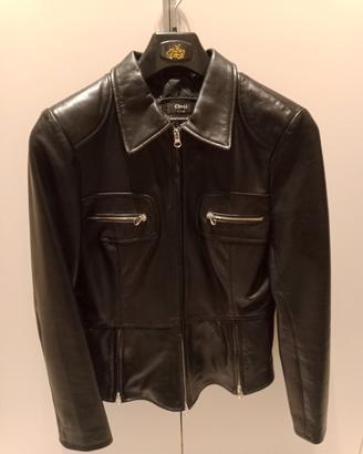 Giacca donna in pelle nera