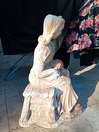 Statua da esterni Biancaneve e i fiori x giardino
