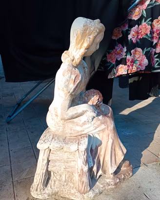Statua da esterni Biancaneve e i fiori x giardino